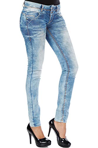 Cipo & Baxx Damen Jeans Hose slim fit, JEANS HELLBLAU, 28W / 32L Cipo & Baxx Damen Jeans Hose slim fit, JEANS HELLBLAU, 28W / 32L von Cipo & Baxx