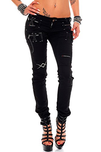 Cipo & Baxx Damen Jeans WD228-bans W26/L32 von Cipo & Baxx