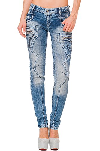 Cipo & Baxx Damen Jeans WD322-bans W26/L32 von Cipo & Baxx