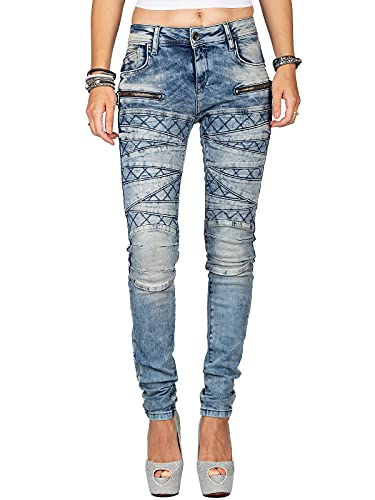 Cipo & Baxx Damen Jeans WD381-bans W27/L32 von Cipo & Baxx