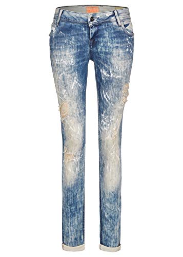 Cipo & Baxx Damen Jeanshose Denim Hose WD211A Blue W28 L32 von Cipo & Baxx