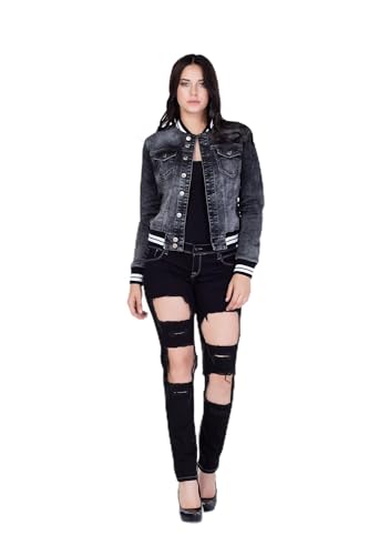 Cipo & Baxx Damen Jeanshose Pants Destroyed Freizeit Regular Fit Ripped Loch-Elementen Baumwolle WD247 Schwarz W30 L32 von Cipo & Baxx