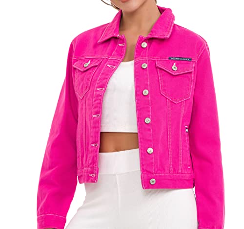 Cipo & Baxx Damen Jeansjacke Oversize Lang Denim Frezeitjacke WJ212 Fuchia M Cipo & Baxx Damen Jeansjacke Oversize Lang Denim Frezeitjacke WJ212 Fuchia M von Cipo & Baxx