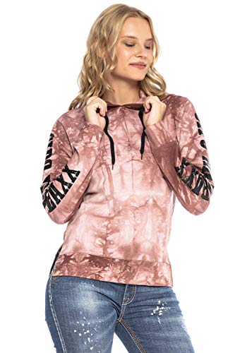 Cipo & Baxx Damen Kapuzensweatshirt WL255 Ziegel – Stylischer Hoodie mit Kapuze & Kängurutasche – Bequemer Pullover für Freizeit, Alltag & Streetwear - WL255 Ziegel L von Cipo & Baxx