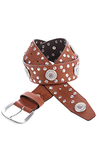 Cipo & Baxx Damen Ledergürtel WG100 in schwarz, weiß oder tabakbraun, Farbe:Braun, Gürtel Länge:W25-W26… von Cipo & Baxx