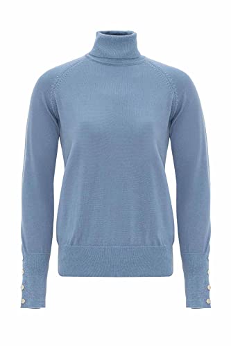 Cipo & Baxx Damen Rollkragenpullover Strick Langarm Pulli Sweater WP228 Indigo S von Cipo & Baxx