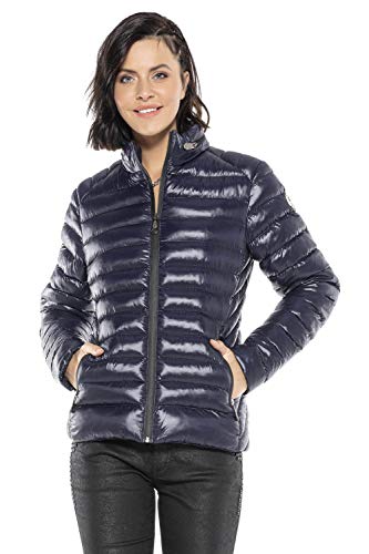 Cipo & Baxx Damen Steppjacke Leicht Glänzend Jacke Outdoor Daunenjacke Dunkelblau XL von Cipo & Baxx