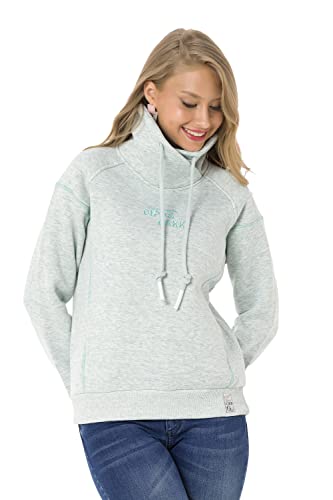 Cipo & Baxx Damen Sweater Hoherkragen Hoodie Sweatshirt WL336 Mint S von Cipo & Baxx