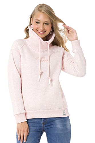 Cipo & Baxx Damen Sweater Hoherkragen Hoodie Sweatshirt WL336 Shellpink L von Cipo & Baxx