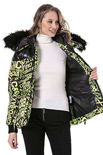 Cipo & Baxx Damen Winter Jacke Mantel Stepp Muster Daunenjacke WM129 Neongrün M Cipo & Baxx Damen Winter Jacke Mantel Stepp Muster Daunenjacke WM129 Neongrün M von Cipo & Baxx