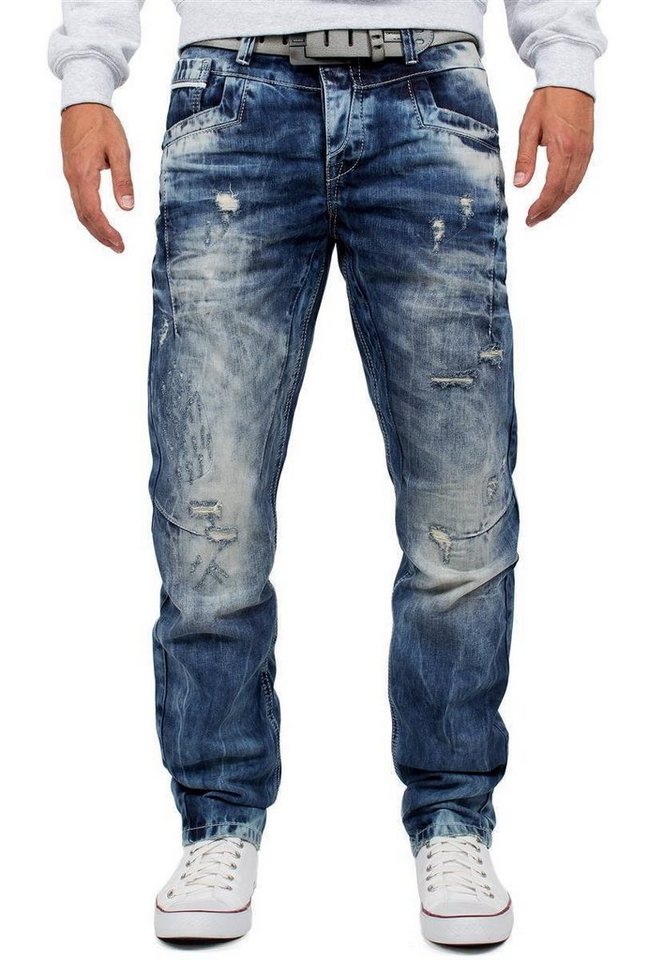Cipo & Baxx Destroyed-Jeans Freizeit Hose BA-CD104 Blau (1-tlg) Blau mit Destroyed Effekten von Cipo & Baxx