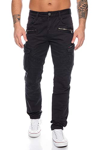 Cipo & Baxx Herren Cargo Jeans Hose (Schwarz, W34/L32) von Cipo & Baxx