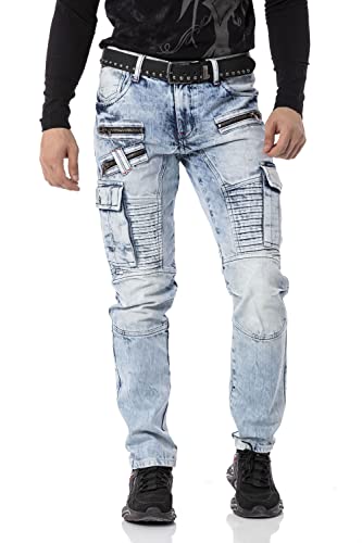 Cipo & Baxx Herren Cargo Jeans Hose CD798 Hellblau W29-L32 Cipo & Baxx Herren Cargo Jeans Hose CD798 Hellblau W29-L32 von Cipo & Baxx