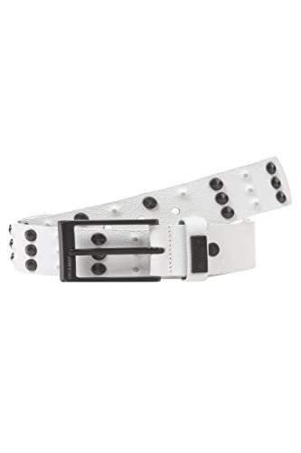 Cipo & Baxx Herren Gürtel Belt Nieten Design Ledergürtel CG122 Weiß 105 von Cipo & Baxx