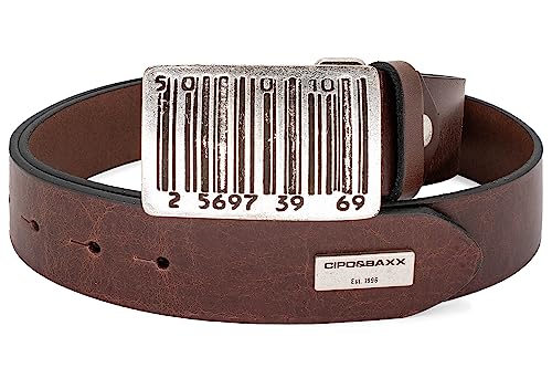 Cipo & Baxx Herren Gürtel CG201-bans Brown 95cm x 3,7cm von Cipo & Baxx