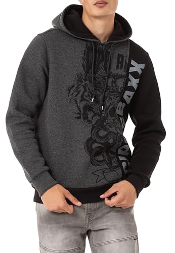 Cipo & Baxx Herren Hoodie Sweatshirt CL541 Anthrazit – Stylischer Pullover im Casual Streetwear Look mit Kapuze & Kängurutasche – Bequemes Oberteil für Alltag & Freizeit - CL541 Anthrazit XL von Cipo & Baxx