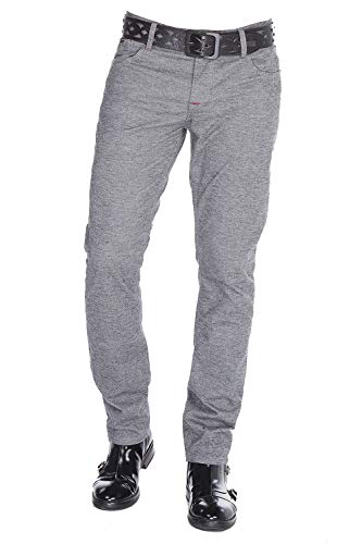 Cipo & Baxx Herren CD372B Hose Jeans Denim Slim-Fit-Men Meliert Regular Basic Jeanshose Grau - CD372B-GREY-W34-L32 von Cipo & Baxx