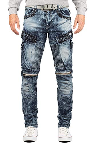 Cipo & Baxx Herren Jeans CD494-bans Blau W30/L32 von Cipo & Baxx