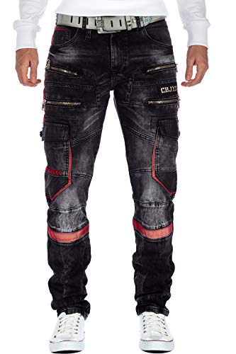 Cipo & Baxx Herren Jeans CD561-bans Schwarz W32/L32 von Cipo & Baxx