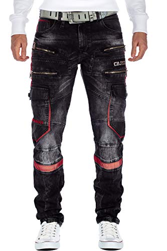 Cipo & Baxx Herren Jeans CD561-bans Schwarz W36/L30 von Cipo & Baxx