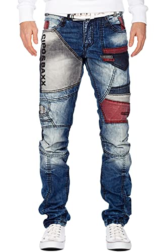 Cipo & Baxx Herren Jeans CD574-bans Blau W33/L36 von Cipo & Baxx