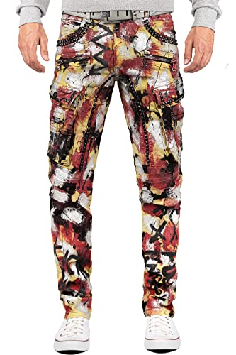 Cipo & Baxx Herren Jeans CD587-bans Rot W34/L32 von Cipo & Baxx
