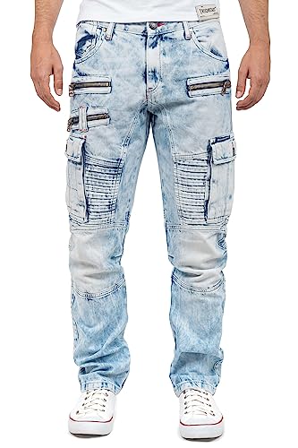 Cipo & Baxx Herren Jeans CD798-bans Iceblue W40/L32 von Cipo & Baxx