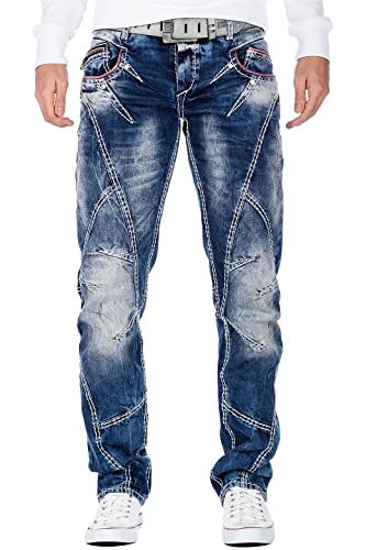 Cipo & Baxx Herren Jeans Hose CD563-bans Blau W40/L32 von Cipo & Baxx