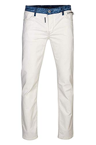 Cipo & Baxx Herren Jeans Hose Denim Straight Fit Basic Casual Pants CD136 Weiß W31 L34 von Cipo & Baxx