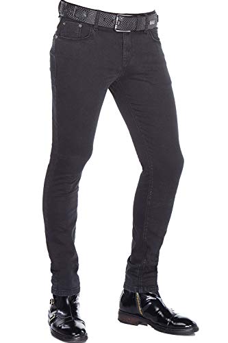 Cipo & Baxx Herren Jeans Hose Slim Regular Straight Fit 5-Pocket Denim Basic Jeanshose CD403 Schwarz W34 L34 von Cipo & Baxx