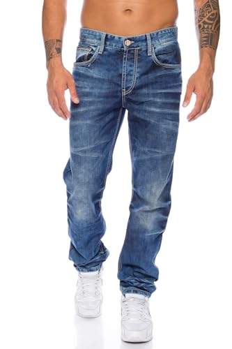 Cipo & Baxx Herren Jeans Hose im dezentem Design (as3, Waist_Inseam, Numeric_38, Numeric_34) von Cipo & Baxx