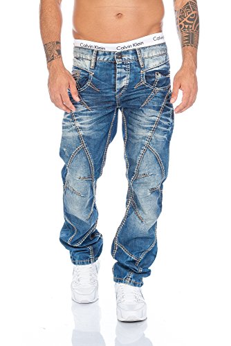 Cipo & Baxx Herren Jeans Hose mit Nähten von Cipo & Baxx