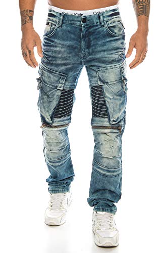 Cipo & Baxx Herren Jeans Hose mit aufwendigen Details (W38/L34) von Cipo & Baxx