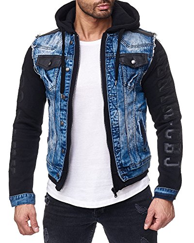 Cipo & Baxx Herren Jeans Jacke CJ154-bans Blau XL von Cipo & Baxx