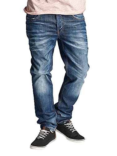 Cipo & Baxx Herren CD186A Jeanshose Basic Regular Fit Vintage Denim Jeans Hose Blau - CD186A-BLUE-W32-L34 von Cipo & Baxx