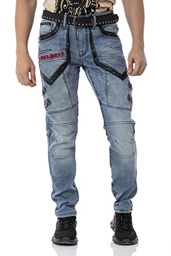 Cipo & Baxx Herren Jeanshose Pants Denim CD795 Blau W34 L32 von Cipo & Baxx
