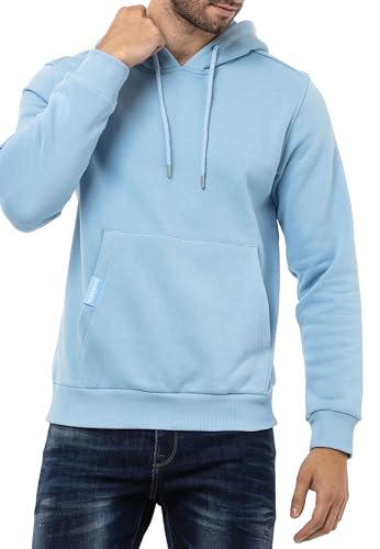 Cipo & Baxx Herren Kapuzenpullover Basic Hoodie Premium Sweatshirt Sweater CL557 Blau L von Cipo & Baxx