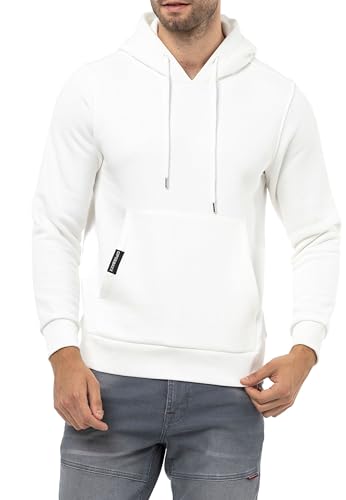Cipo & Baxx Herren Hoodie Sweatshirt CL557 Ecru – Stylischer Pullover im Casual Streetwear Look mit Kapuze & Kängurutasche – Bequemes Oberteil für Alltag & Freizeit - CL557 Ecru XL von Cipo & Baxx