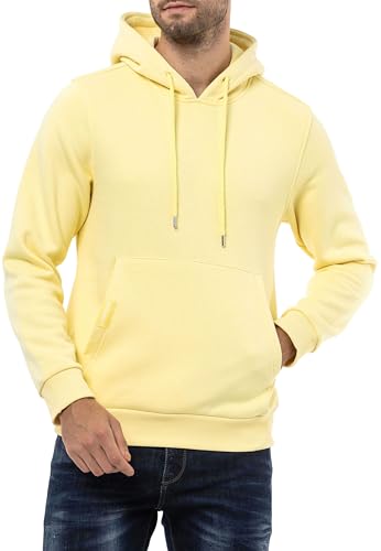 Cipo & Baxx Herren Kapuzenpullover Basic Hoodie Premium Sweatshirt Sweater CL557 Gelb L von Cipo & Baxx