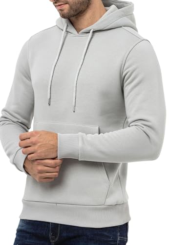 Cipo & Baxx Herren Kapuzenpullover Basic Hoodie Premium Sweatshirt Sweater CL557 Grau S von Cipo & Baxx