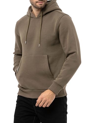 Cipo & Baxx Herren Kapuzenpullover Basic Hoodie Premium Sweatshirt Sweater CL557 Khaki XS von Cipo & Baxx