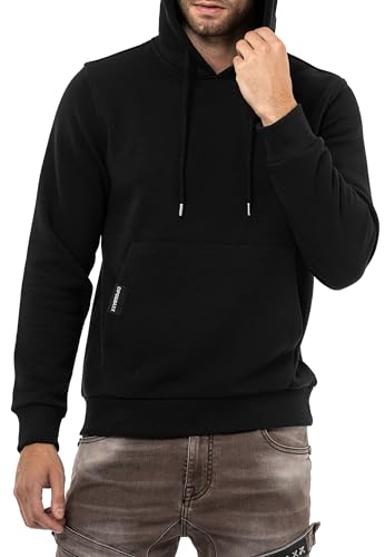Cipo & Baxx Herren Kapuzenpullover Basic Hoodie Premium Sweatshirt Sweater CL557 Schwarz L von Cipo & Baxx