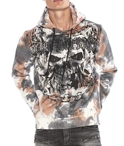 Cipo & Baxx Herren Kapuzenpullover Sweatshirt Hoodie Langarmshirt Sweat Totenkopf Schwarz M von Cipo & Baxx