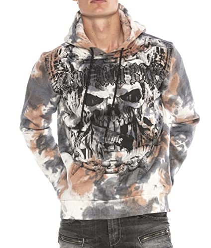 Cipo & Baxx Herren Hoodie Sweatshirt CL405 Schwarz – Stylischer Pullover im Casual Streetwear Look mit Kapuze & Kängurutasche – Bequemes Oberteil für Alltag & Freizeit - CL405 Schwarz XL von Cipo & Baxx