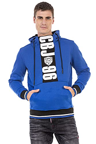 Cipo & Baxx Herren Kapuzenpullover Sweatshirt Print Hoodie Pullover CL478 Blau XL Cipo & Baxx Herren Kapuzenpullover Sweatshirt Print Hoodie Pullover CL478 Blau XL von Cipo & Baxx