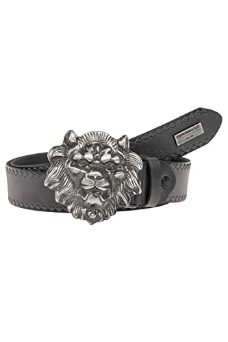 Cipo & Baxx Herren Leder Gürtel Belt Accessoire Design Ausgefallen Schließe CG196 Schwarz Gr.100 von Cipo & Baxx