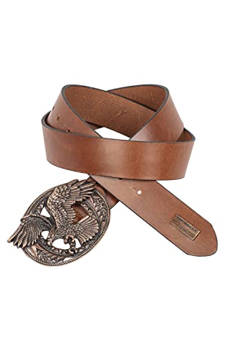 Cipo & Baxx Herren Leder Gürtel Belt Accessoire Design Ausgefallen Schließe CG200 Taba Gr.95 von Cipo & Baxx