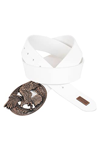 Cipo & Baxx Herren Leder Gürtel Belt Accessoire Design Ausgefallen Schließe CG200 Weiß Gr.95 von Cipo & Baxx