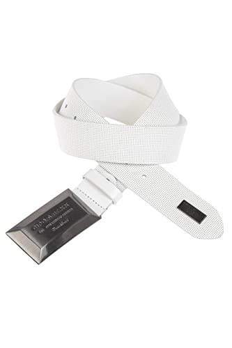 Cipo & Baxx Herren Leder Gürtel Belt Accessoire Design Muster Robust Schließe CG195 Weiß Gr.90 von Cipo & Baxx