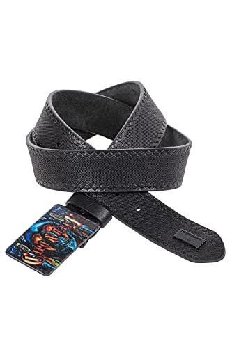 Cipo & Baxx Herren Ledergürtel Belt Bunt Schließe Rechteckig Markenbadge Rockig Gürtel CG205 Schwarz Gr.100 von Cipo & Baxx